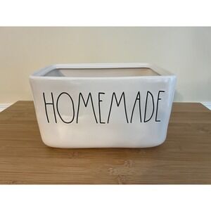 Rae Dunn HOMEMADE Ceramic Bread Box Snack Storage Container No Liner No Lid